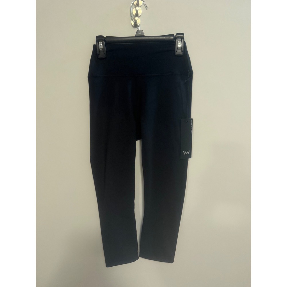 Wear It To Heart Women Black High Waisted Cropped Leggings Size S NWT